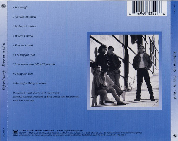 Supertramp  Free As A Bird : Back